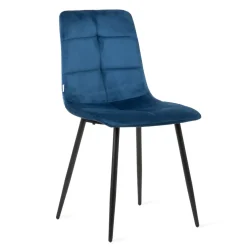 HOMLA Krzeslo Triss Welurowe Granatowe 44X57X88 Cm Granatowy Discount