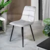 HOMLA Krzeslo Triss Welurowe Szare 44X57X88 Cm Szary Outlet