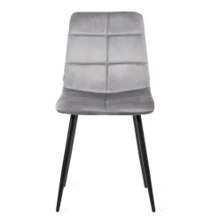 HOMLA Krzeslo Triss Welurowe Szare 44X57X88 Cm Szary Outlet