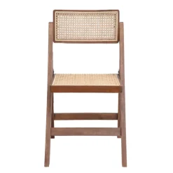 HOMLA Krzeslo Verdura Drewniane Z Naturalnym Rattanem 46X52X80 Cm New