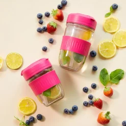 HOMLA Kubek Ideus Summer Szklany 0,5 L Rozowy Hot
