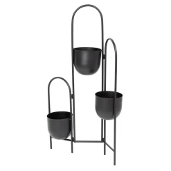 HOMLA Kwietnik Floero Metalowy Czarny 49X14X80 Cm Clearance