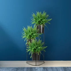 VILDE Kwietnik Loft 3-Poziomowy 21,5X22,5X45,5 Cm Czarny Hot