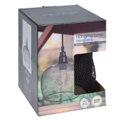 KOOPMAN Lampa Atros Wiszaca Czarna 19X18 Cm Czarny Clearance