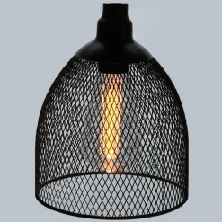 KOOPMAN Lampa Atros Wiszaca Czarna 21X16 Cm Czarny