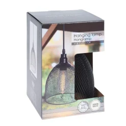 KOOPMAN Lampa Atros Wiszaca Czarna 21X16 Cm Czarny