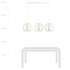 EMIBIG Lampa Galia Wiszaca 3-Punktowa Bialy Outlet