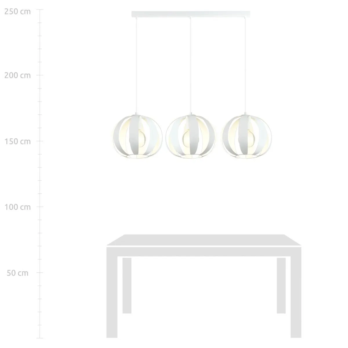 EMIBIG Lampa Galia Wiszaca 3-Punktowa Bialy Outlet