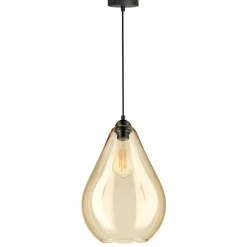 HOMLA Lampa Miste Wiszaca Bursztynowa 24X24X180 Cm Best