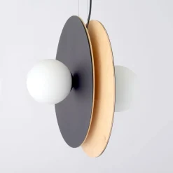 EMIBIG Lampa Sufitowa Soho 2-Punktowa Opal 50X60(100) Cm Czarny Clearance