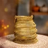 HOMLA Lampion Armadilo Skladany Zloty 18X16 Cm Outlet