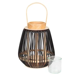 HOMLA Lampion Garnitto Z Czarnymi Elementami 10,5X26 Cm Discount