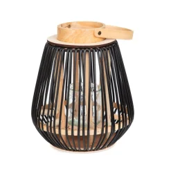 HOMLA Lampion Garnitto Z Czarnymi Elementami 10,5X26 Cm Discount