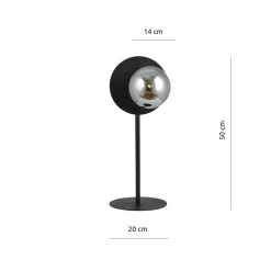 EMIBIG Lampka Nocna Oslo Stolowa 1-Punktowa Czarny Discount
