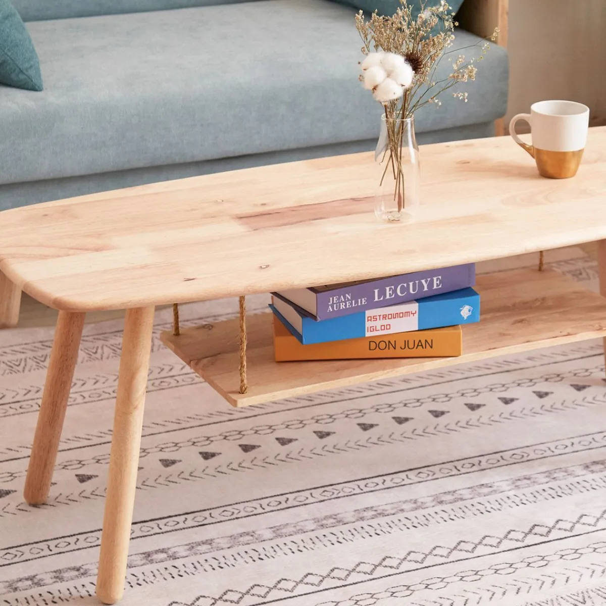 HOMLA Lawa Meron Naturalny 120X50X46,5 Cm