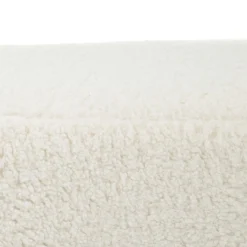 HOMLA Lawka Elsa Bezowa W Tkaninie Teddy 120X40X44 Cm Bezowy