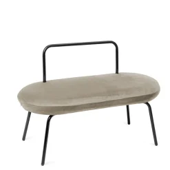 HOMLA Lawka Ina Welurowa Bezowa 95X45X61 Cm Bezowy New