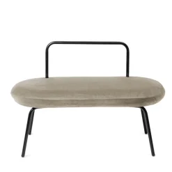 HOMLA Lawka Ina Welurowa Bezowa 95X45X61 Cm Bezowy New