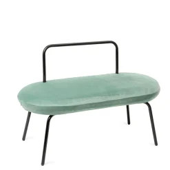 HOMLA Lawka Ina Welurowa Mietowa 95X45X61 Cm Mietowy Sale