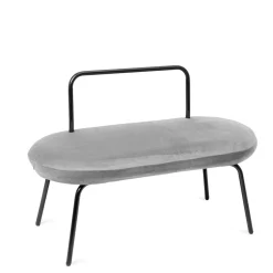 HOMLA Lawka Ina W Tkaninie Jasnoszara 95X45X61 Cm Szary Online
