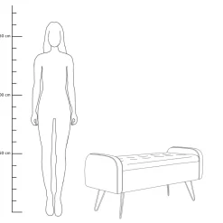HOMLA Lawka Venlo Welurowa Zielona 100X39X45Cm Zielony Clearance