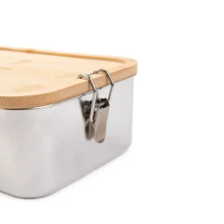 HOMLA Lunchbox Nukka Prostokatny Z Bambusowa Pokrywka 1,6 L Discount