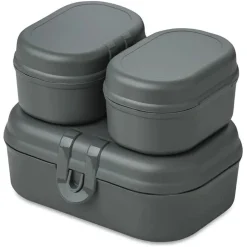 KOZIOL Lunchbox Pascal Ready Mini 3 El. Szary New