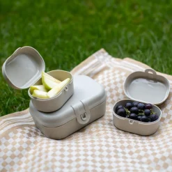 KOZIOL Lunchbox Pascal Ready Mini 3 El. Szary New