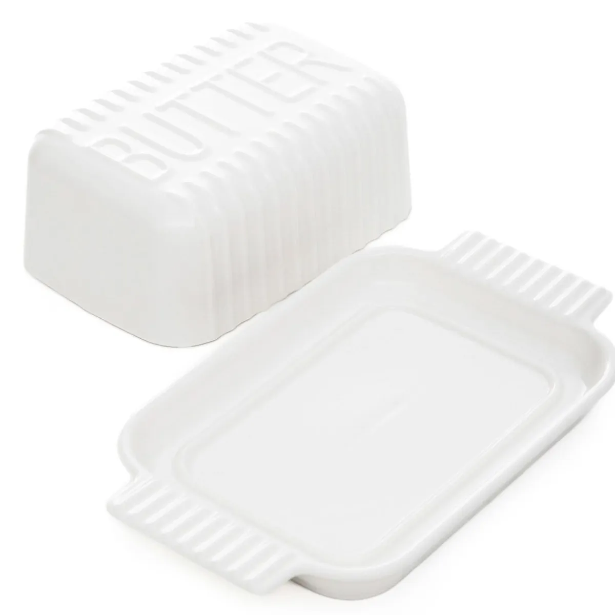 HOMLA Maselniczka Felis Porcelanowa Biala 22X13X7 Cm Outlet