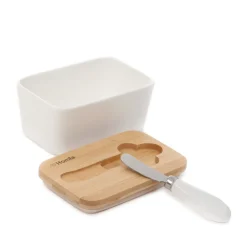 HOMLA Maselniczka Fincan Z Nozykiem 15X10X7Cm Bialy