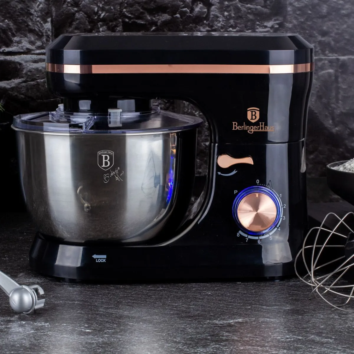 BERLINGER HAUS Mikser Black Rose/Monaco Planetarny 1000 W Czarny Sale