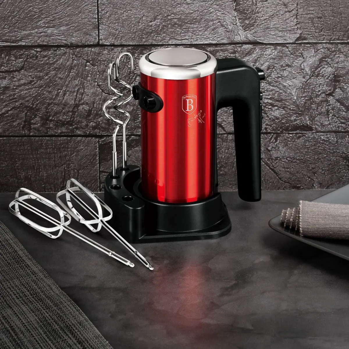 BERLINGER HAUS Mikser Burgundy Reczny 300 W Czerwony Clearance