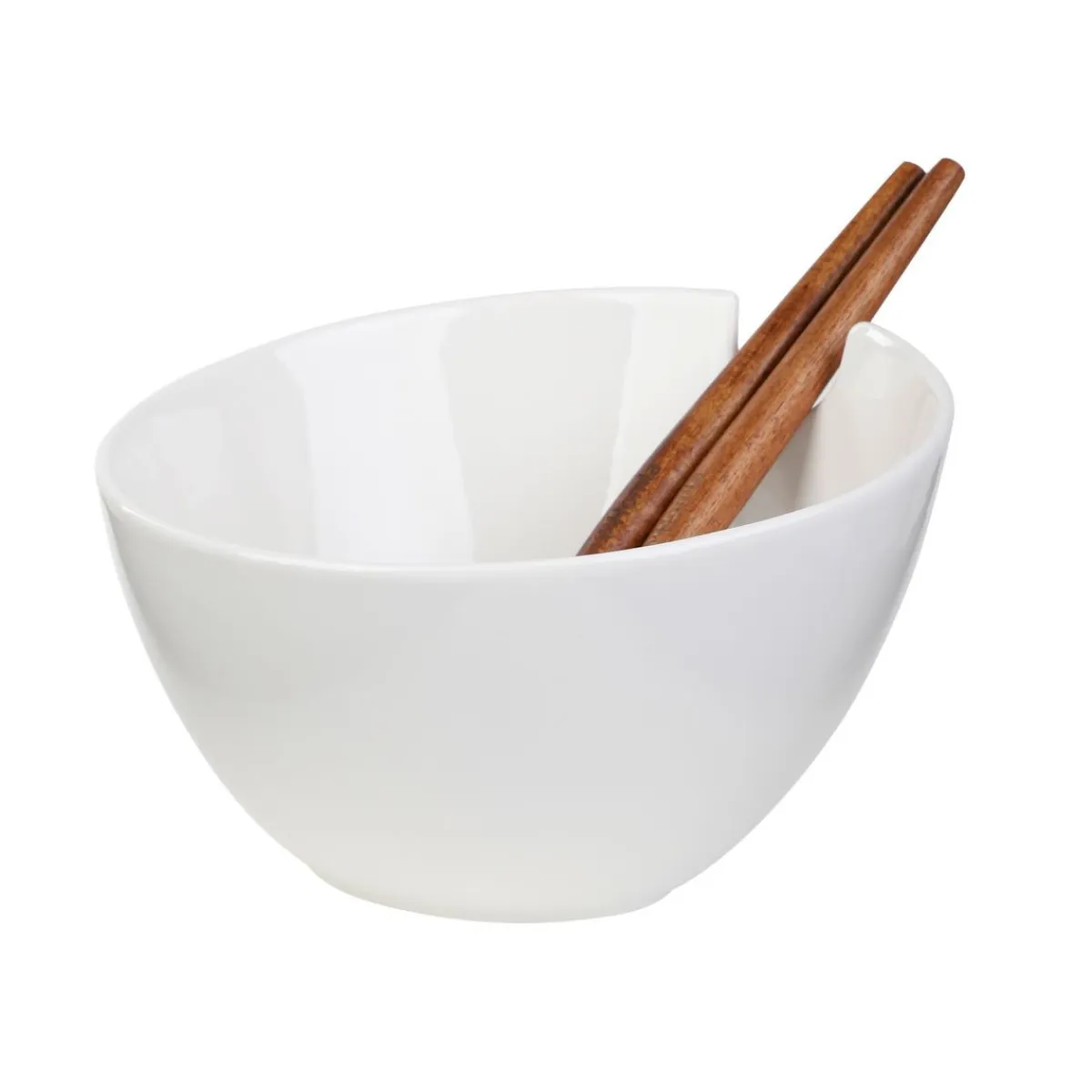 HOMLA Misa Mooka Do Salat Ceramiczna Z Przyborami Biala 24 Cm Bialy Best
