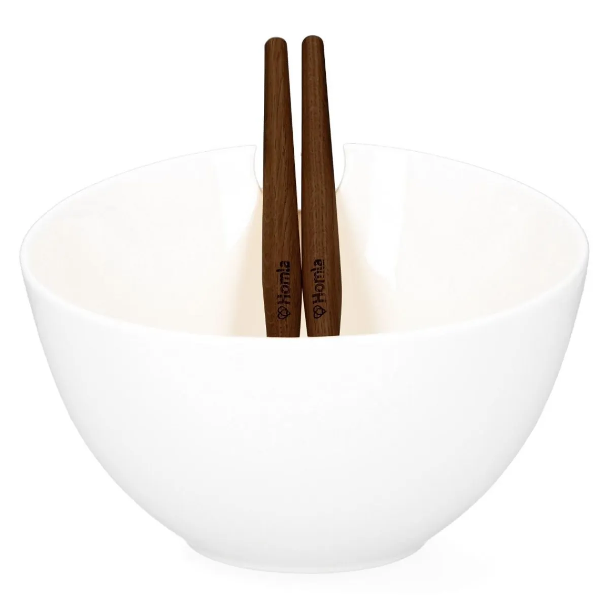 HOMLA Misa Mooka Do Salat Ceramiczna Z Przyborami Biala 24 Cm Bialy Best