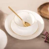 HOMLA Miseczka Auro Ze Zlota Obwodka 16 Cm Bialy New