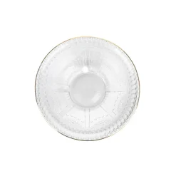HOMLA Miska Barrel Szklana Wzorzysta Ze Zlotym Rantem 13X6 Cm