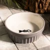HOMLA Miska Catty Dla Kota Z Rybka Szara 12X4 Cm Best