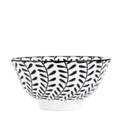 HOMLA Miska Navia Czarna W Listki 16 Cm Outlet