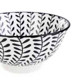 HOMLA Miska Navia Czarna W Listki 16 Cm Outlet