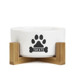 HOMLA Miska Treats Dla Psa M Z Bambusowa Podstawa 16X10 Cm Clearance