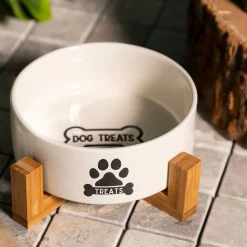 HOMLA Miska Treats Dla Psa S Z Bambusowa Podstawa 13X7 Cm Clearance