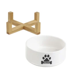 HOMLA Miska Treats Dla Psa S Z Bambusowa Podstawa 13X7 Cm Clearance