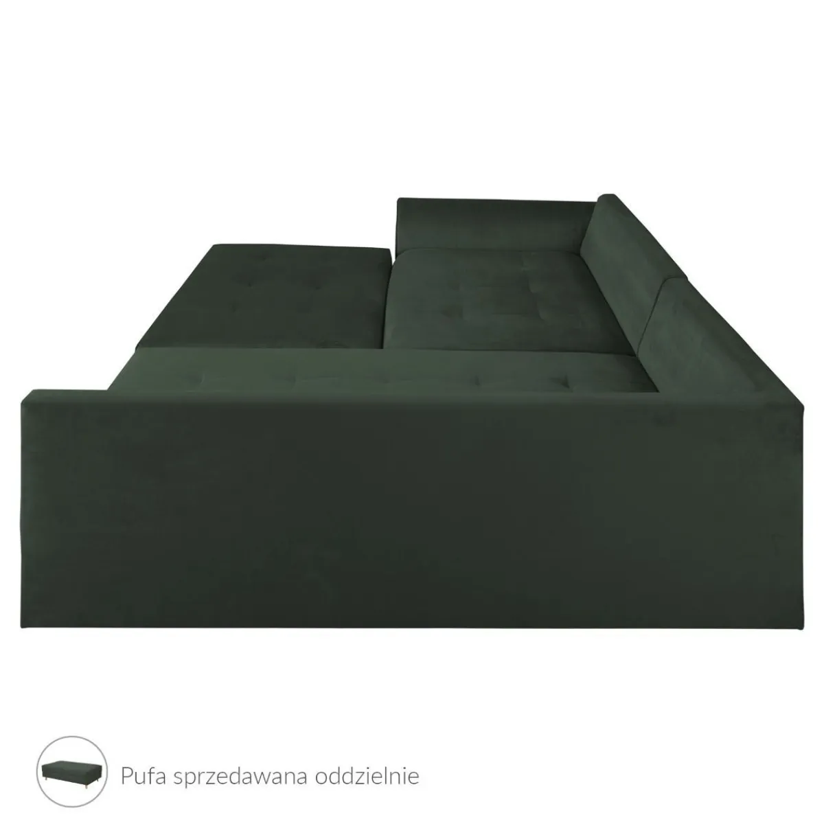 HOMLA Naroznik Nierozkladany Semi 230X160X85 Cm All 999387 Zielony Discount