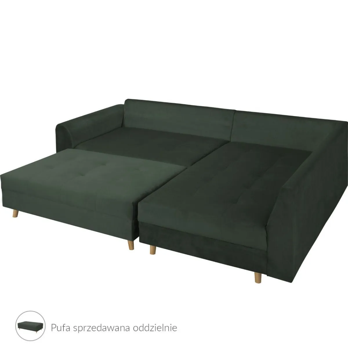 HOMLA Naroznik Nierozkladany Semi 230X160X85 Cm All 999387 Zielony Discount