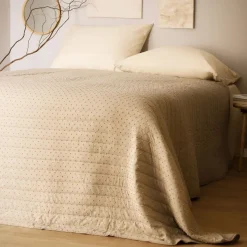 HOMLA Narzuta Doti W Kropki Bezowa 200X220 Cm Bezowy Discount
