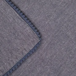 HOMLA Obrus Melange Granatowy Z Lamowka Kuleczkowa 130X180 Clearance