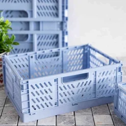 HOMLA Organizer Aiden Skrzynka Niebieski Sredni 20.1X30.5X12.5Cm Discount