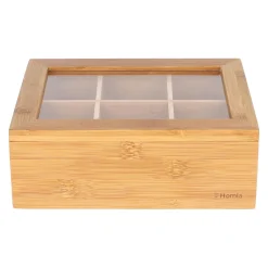 HOMLA Organizer Bambou Zamykany Bambusowy 21X16 Cm Naturalny Sale