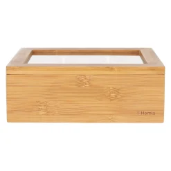 HOMLA Organizer Bambou Zamykany Bambusowy 21X16 Cm Naturalny Sale