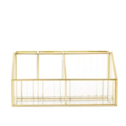 HOMLA Organizer Grazia Ze Szkla Prazkowanego 17,5X10X8,5 Cm Zloty Sale